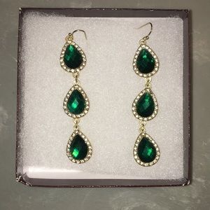 Emerald and Gold Earrings
